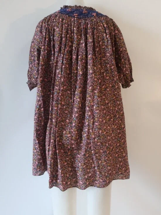 Womens Doen Odessa (Item- 25) Smocked Floral Multicolor Mini Shift Dress S - Picture 7 of 12